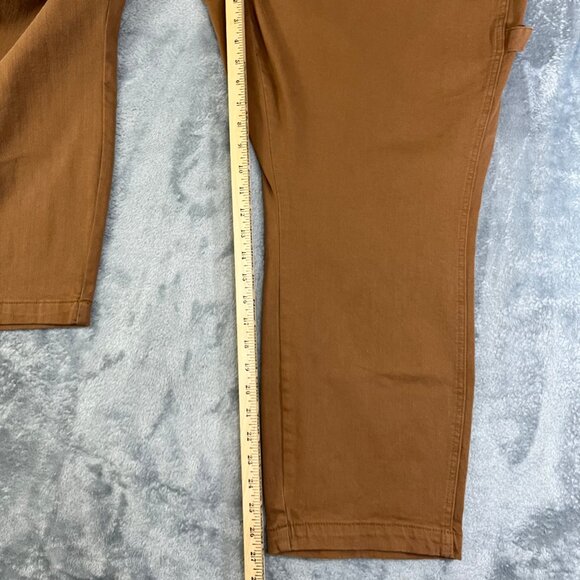 Judy Blue Carpenter Jeans Women's 24W Slim Fit Brown Stretch Utility Workwear - Picture 9 of 16